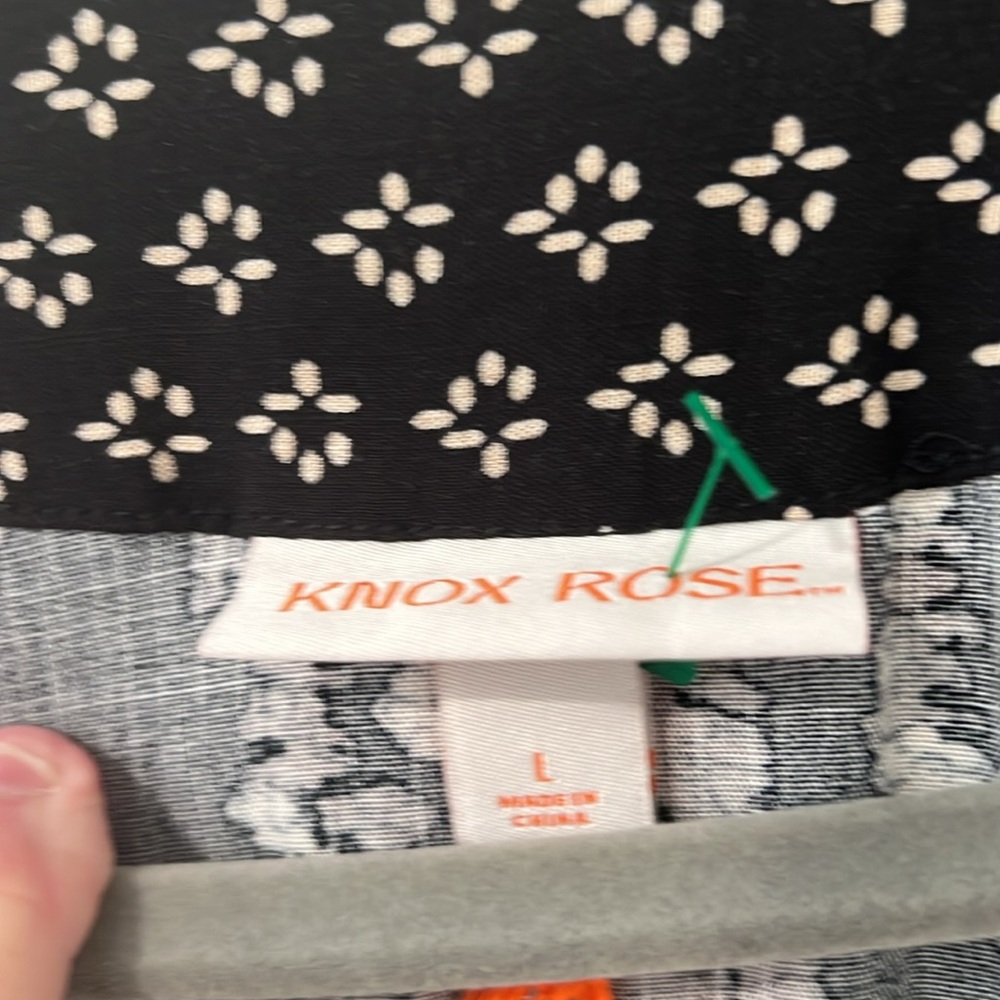 Knox Rose Flutter Short Sleeve Printed Kaftan A-Line Dress L - Picture 5 of 8